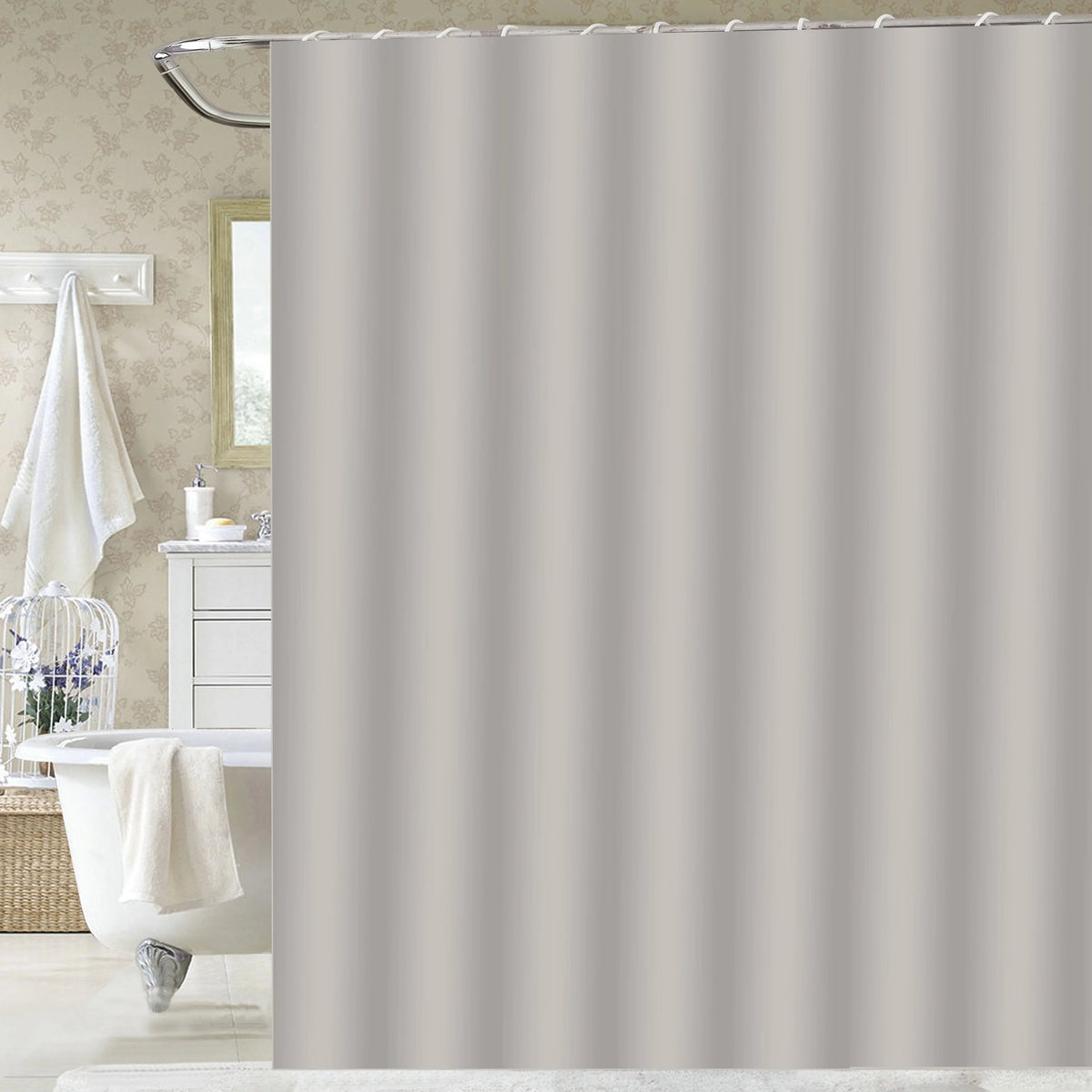 Velory Jacquard Polyester Shower Curtain studio product photo