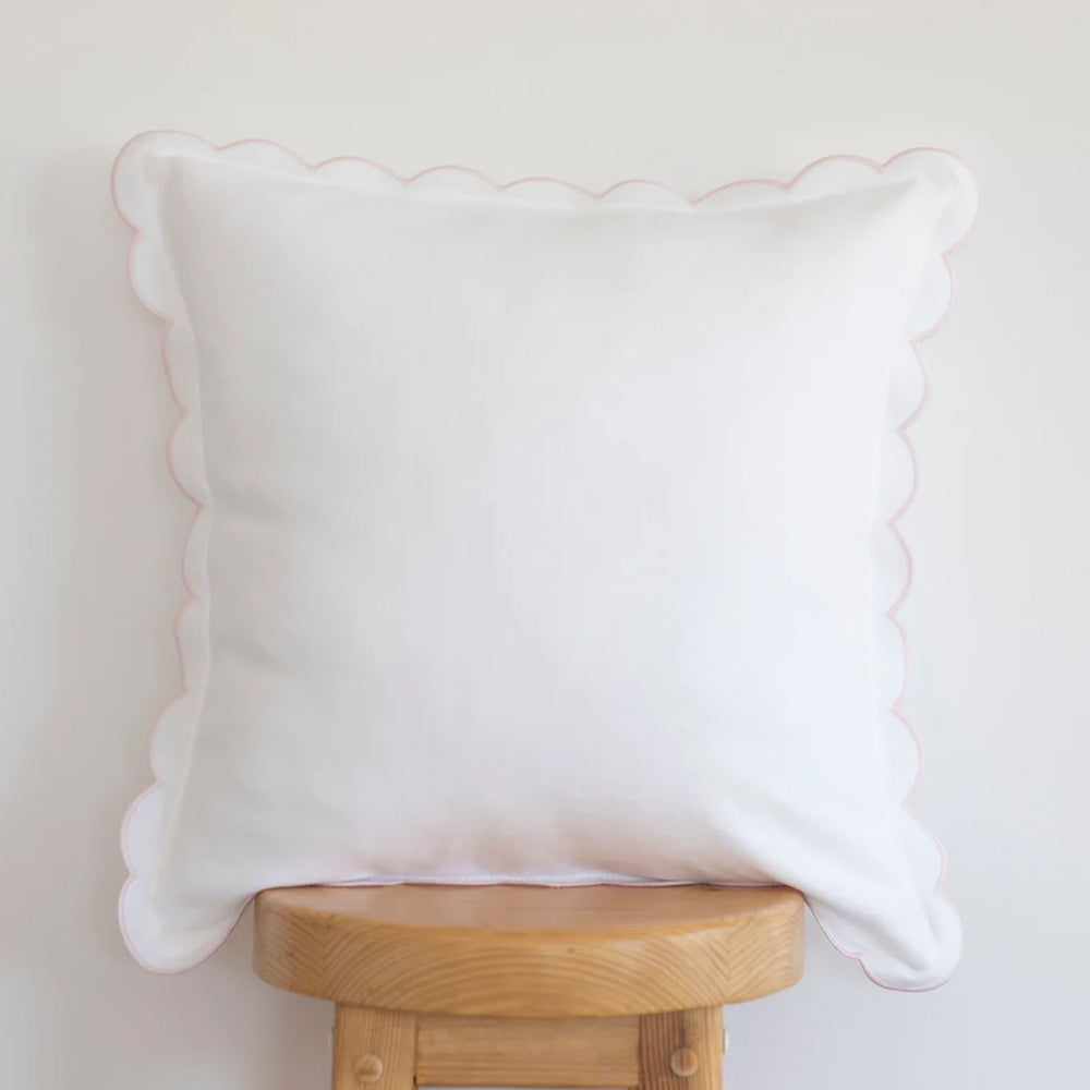 Velory Scalloped Linen Pillow Cover additional product photo